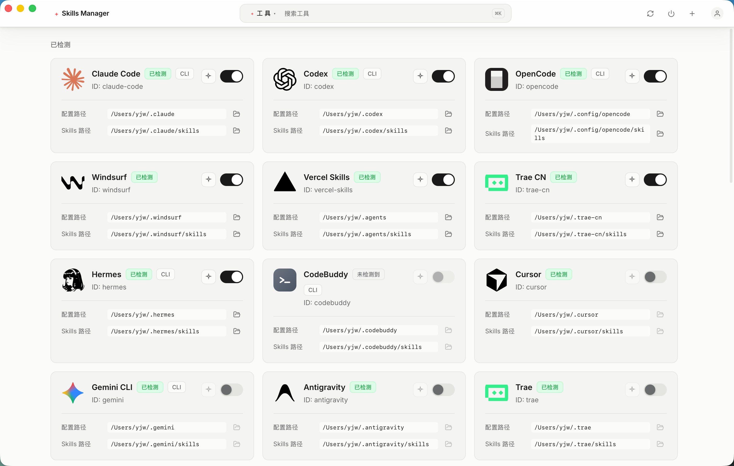 Skills-Manager 界面截图