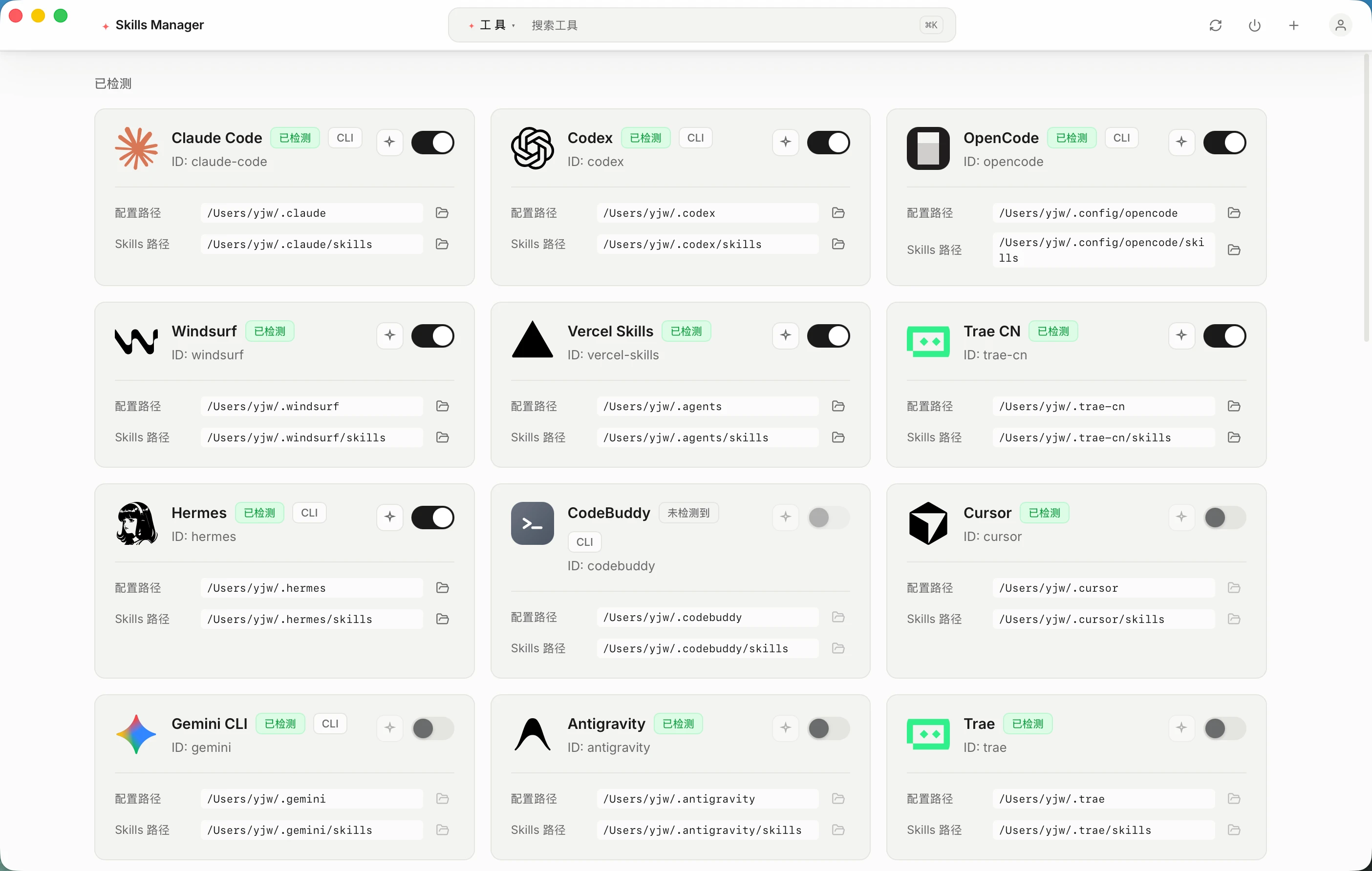 Skills-Manager 界面截图