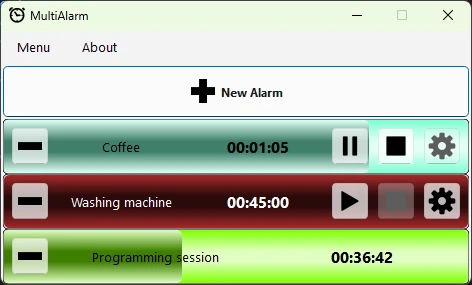 MultiAlarm 主界面