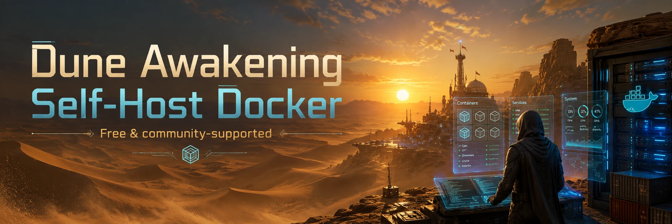 dune-awakening-selfhost-docker 主界面