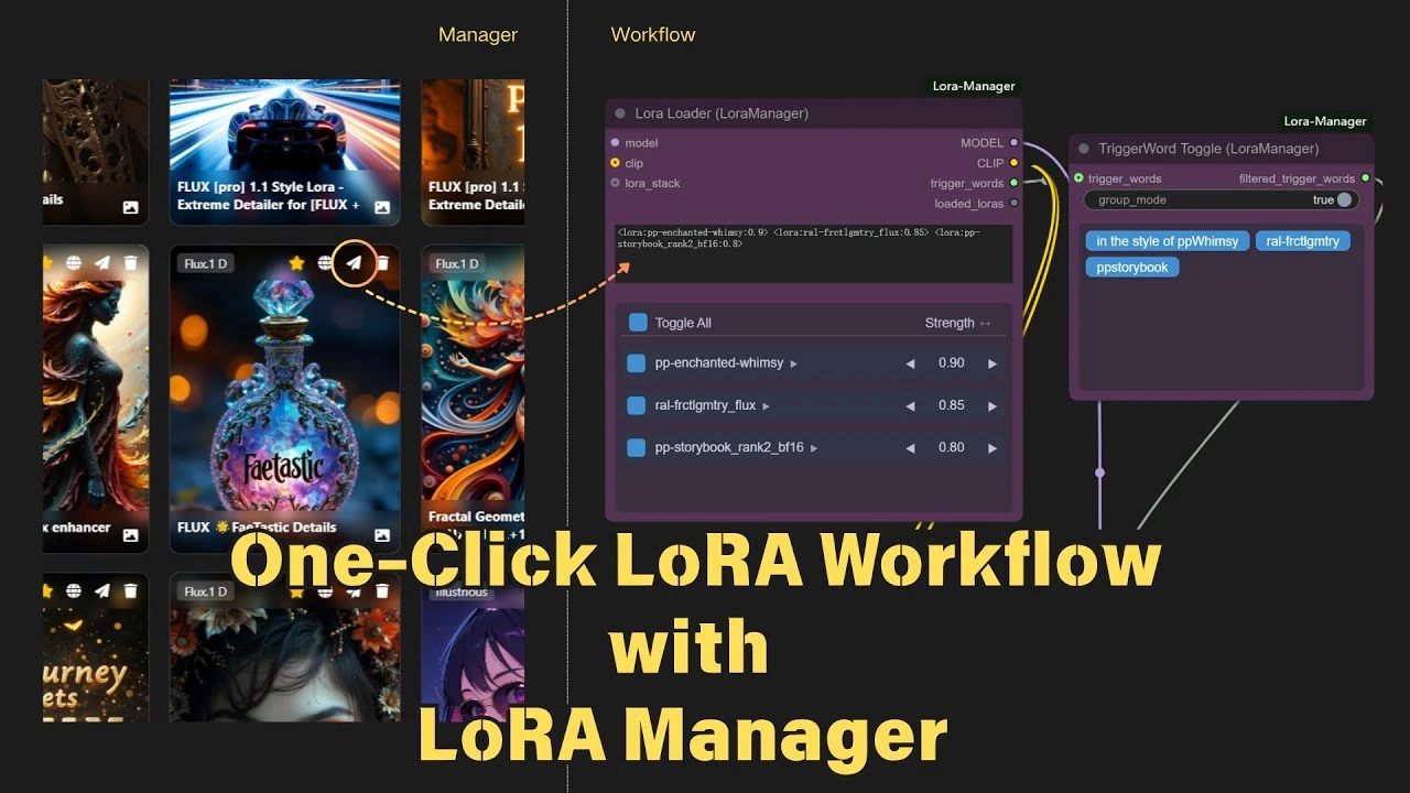 ComfyUI-Lora-Manager 界面截图