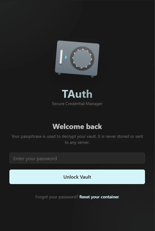 TAuth 界面截图
