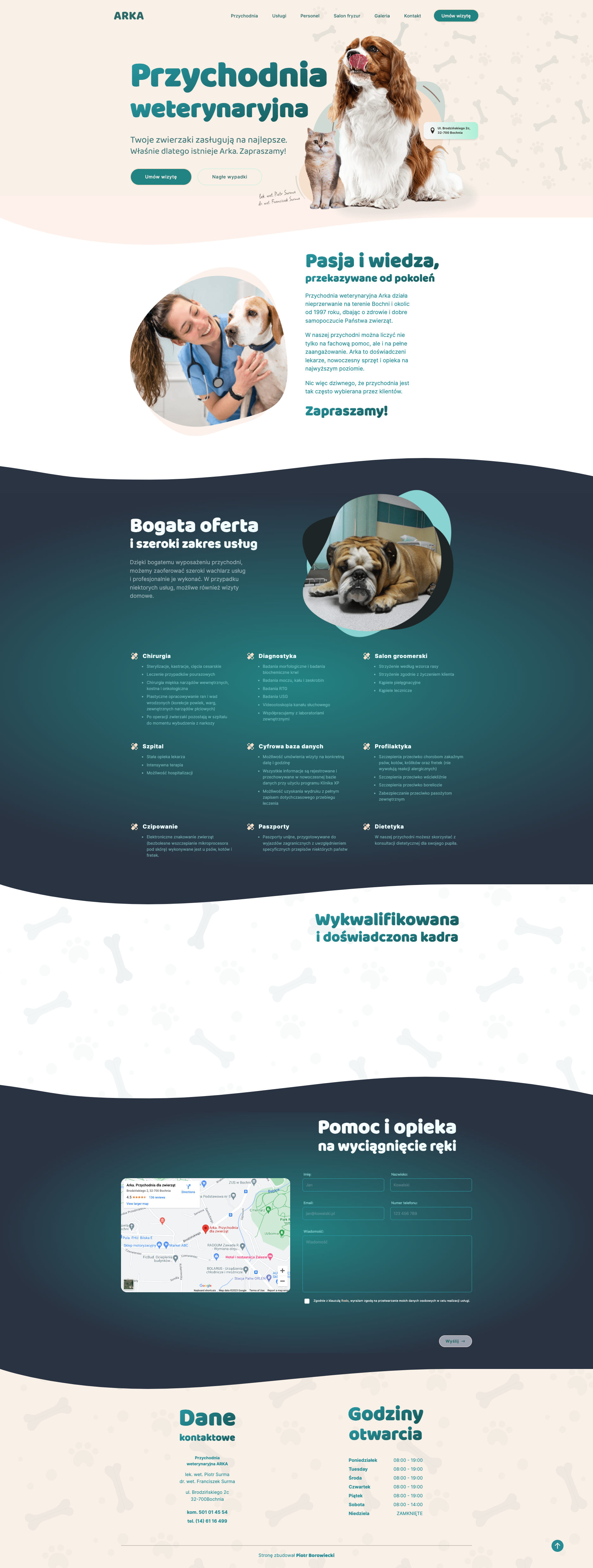 ARKA-Veterinary-Clinic-Page-and-Appointment-Booking-System 主界面