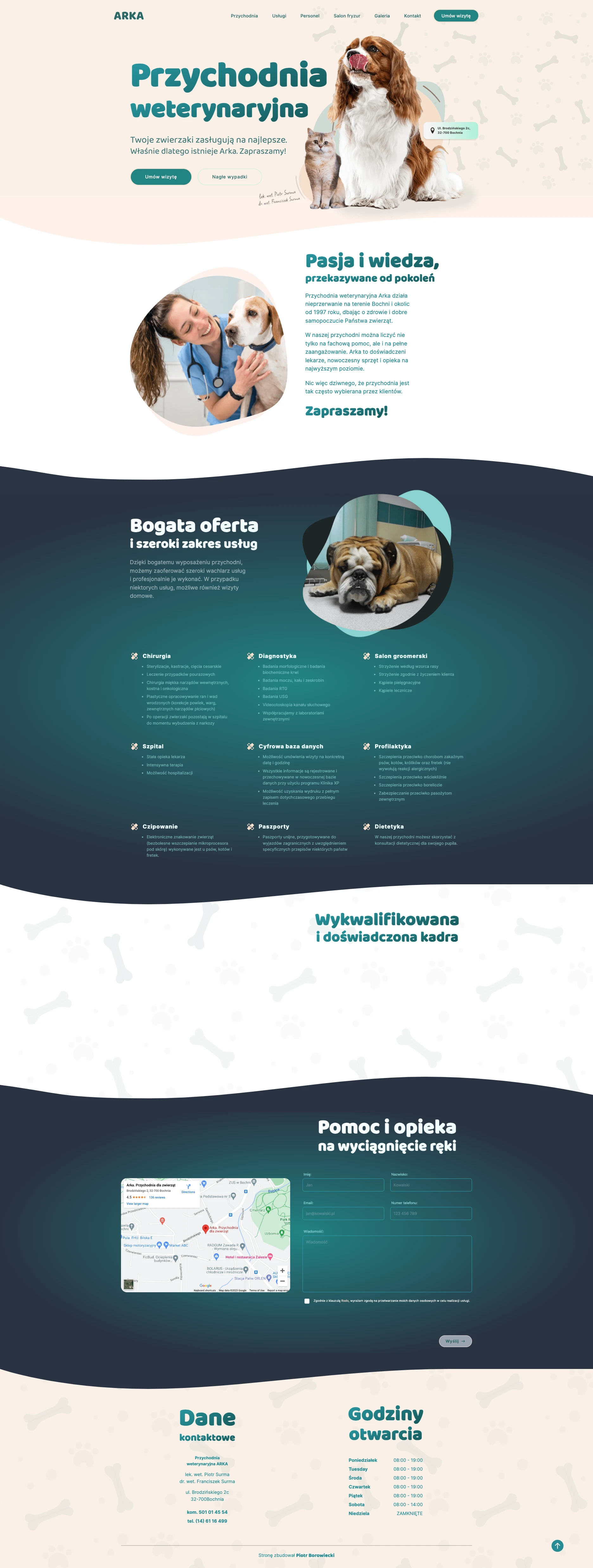 ARKA-Veterinary-Clinic-Page-and-Appointment-Booking-System 主界面