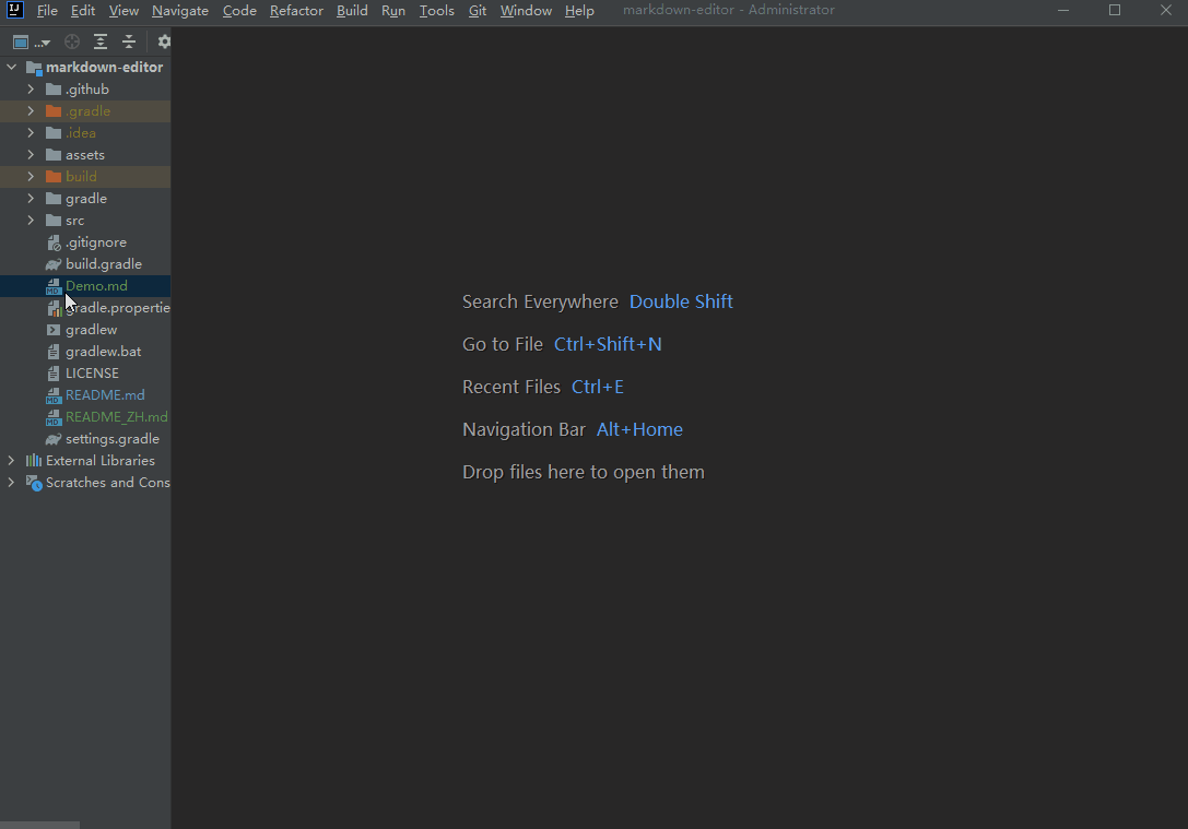 markdown-editor 主界面