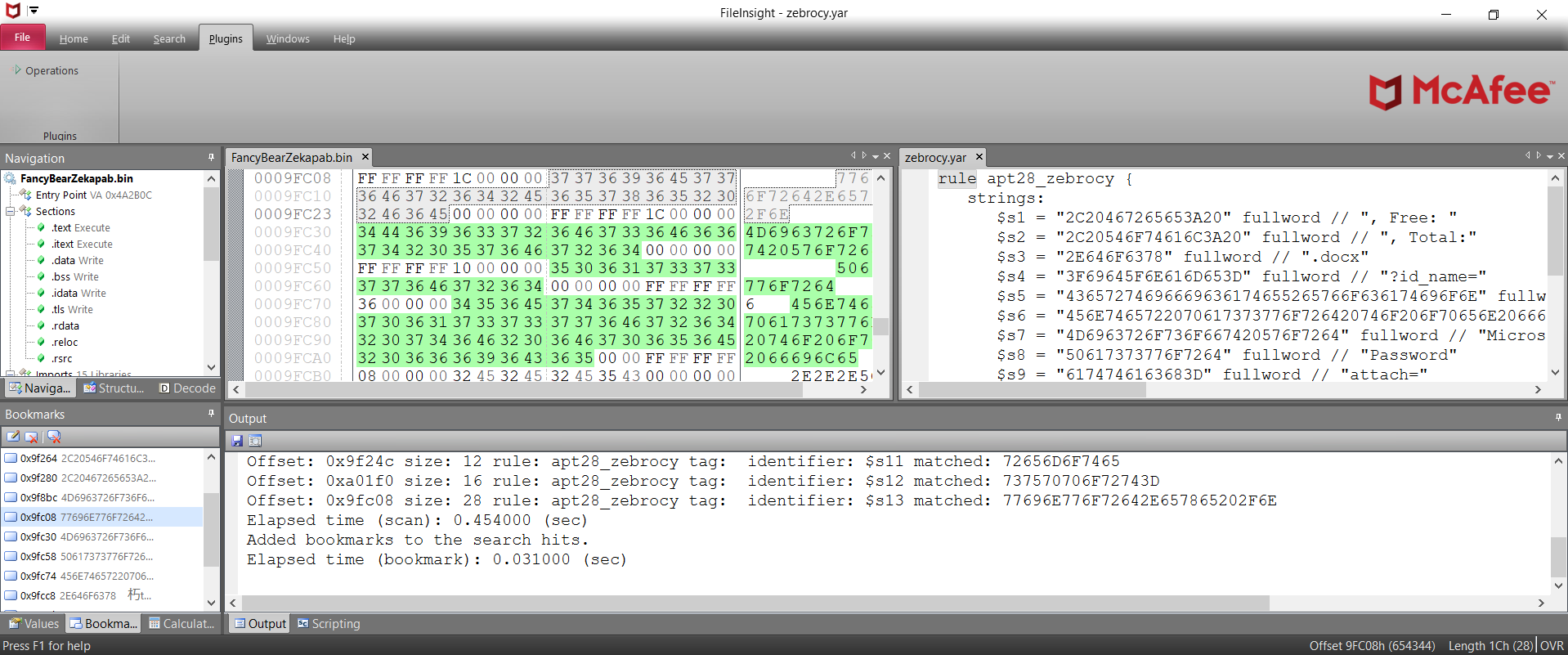 FileInsight-plugins 界面截图