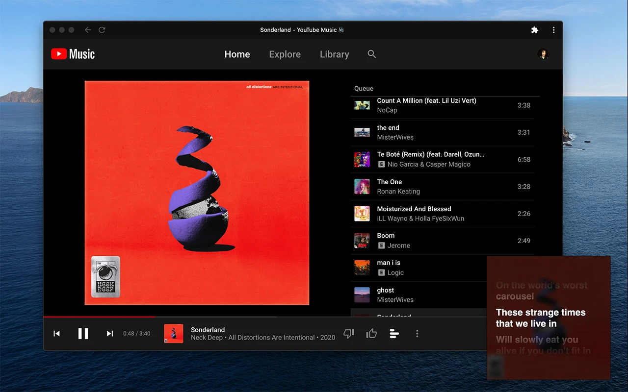 Spotify-Lyrics 界面截图
