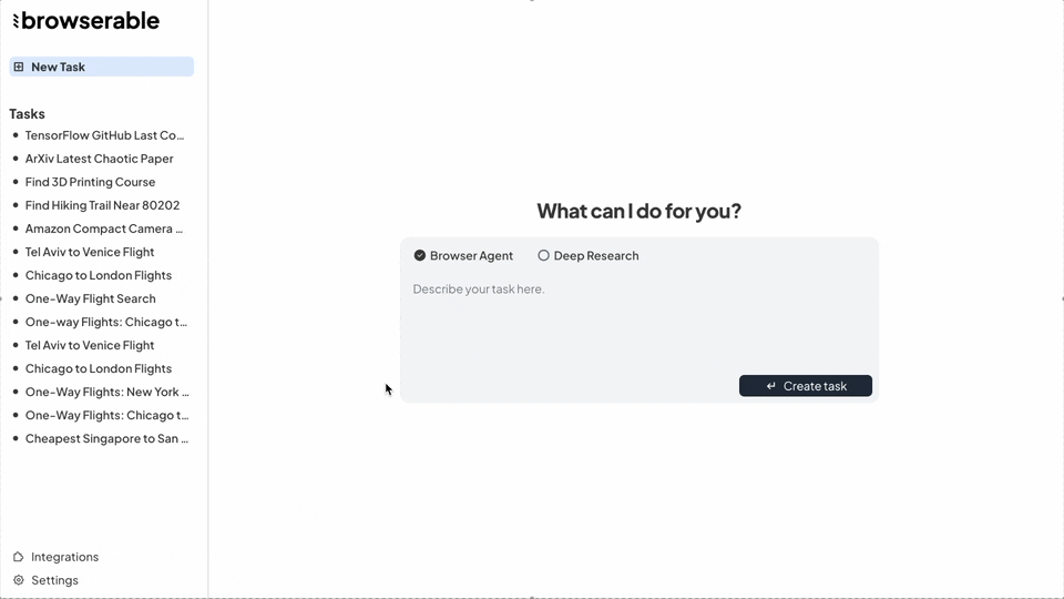 browserable 界面截图