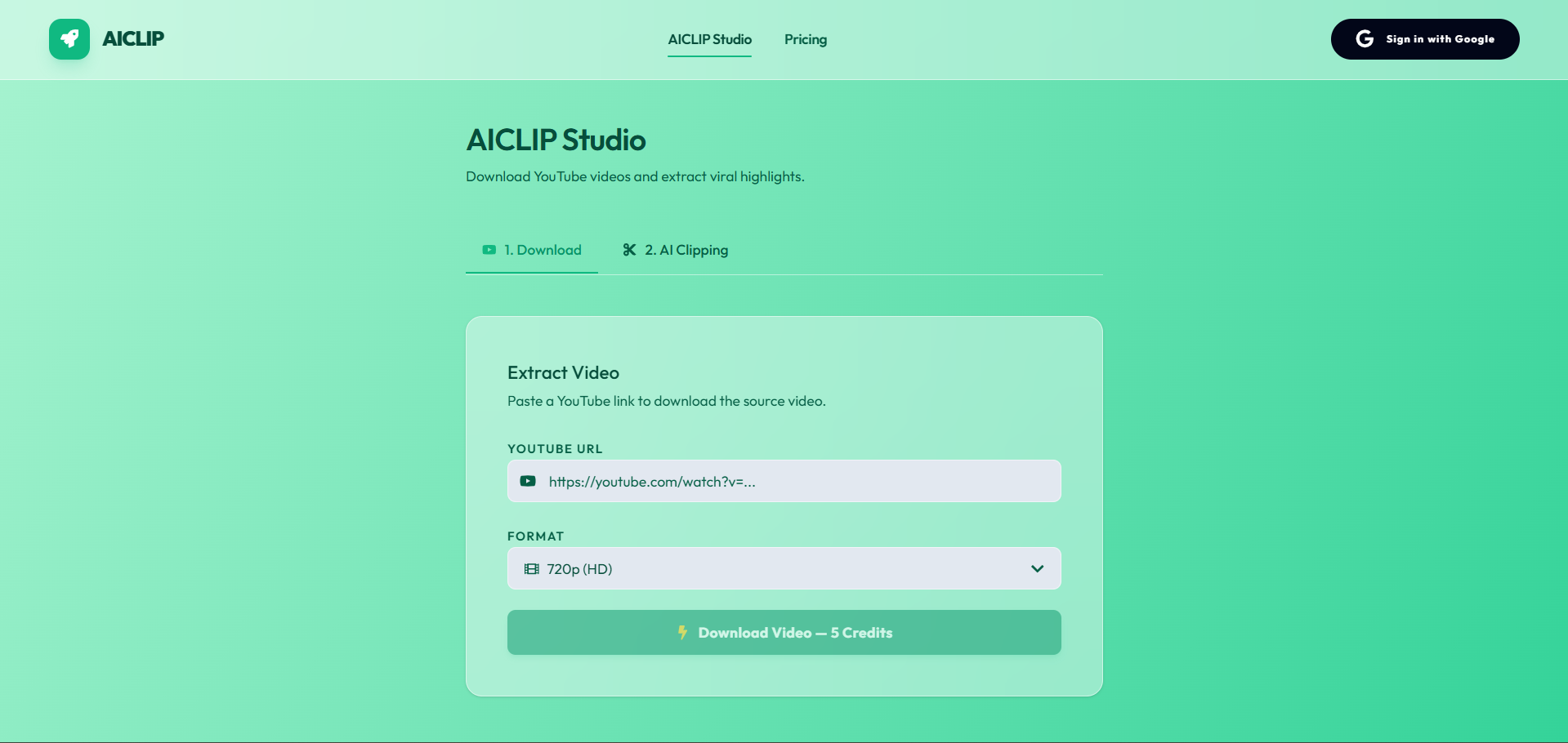 ai-clipping-generator 主界面