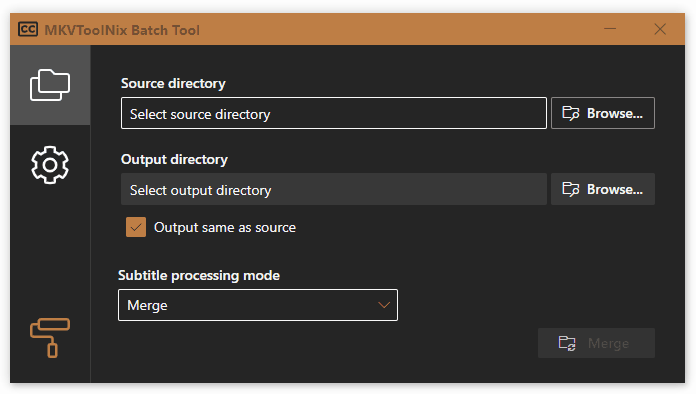 mkvtoolnix-batch-tool 主界面