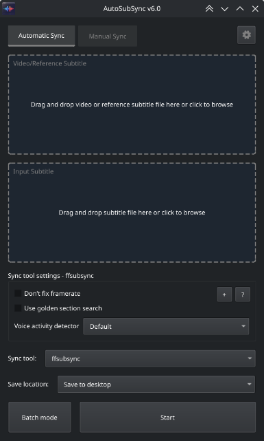 AutoSubSync 界面截图
