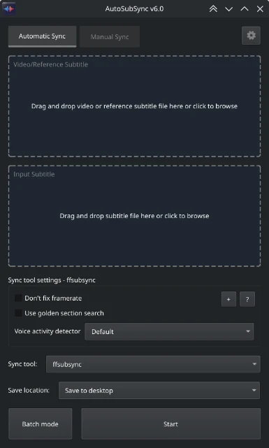 AutoSubSync 界面截图