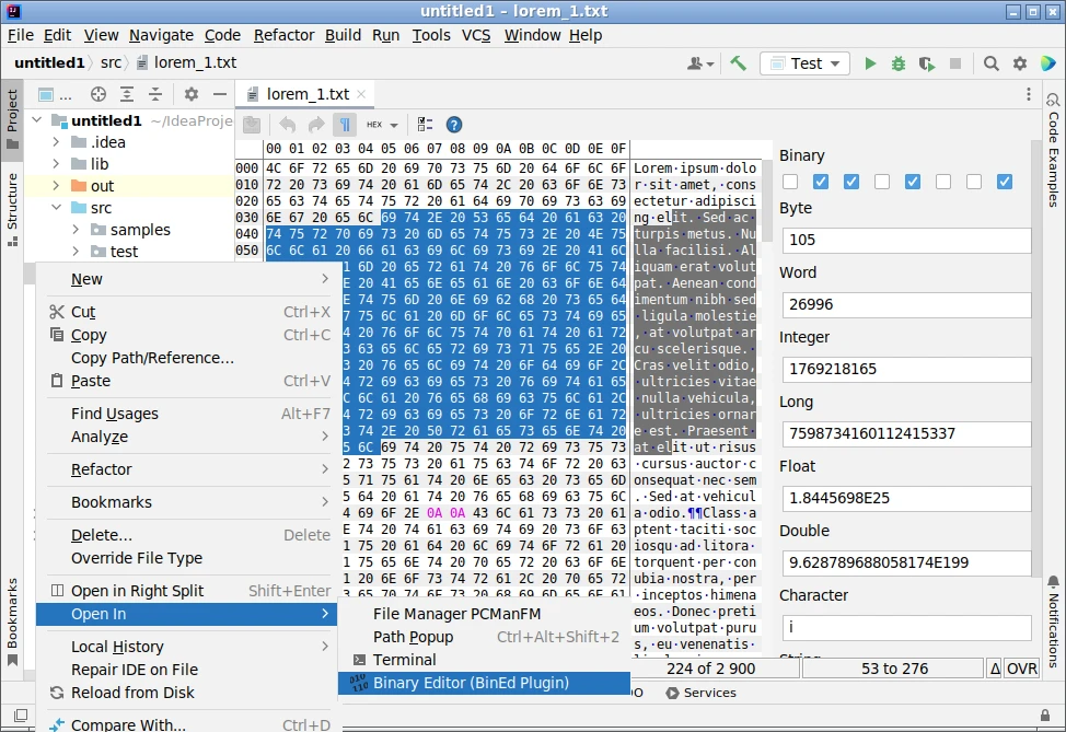 bined-intellij-plugin 主界面