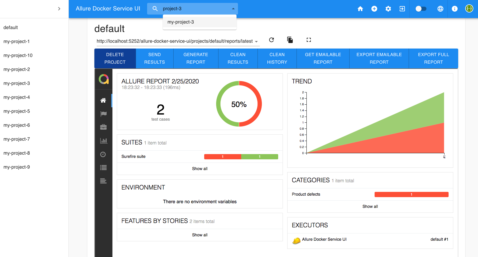 allure-docker-service 界面截图