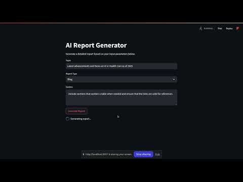 ai-report-generator 主界面