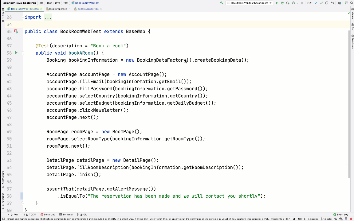 selenium-java-lean-test-architecture 主界面