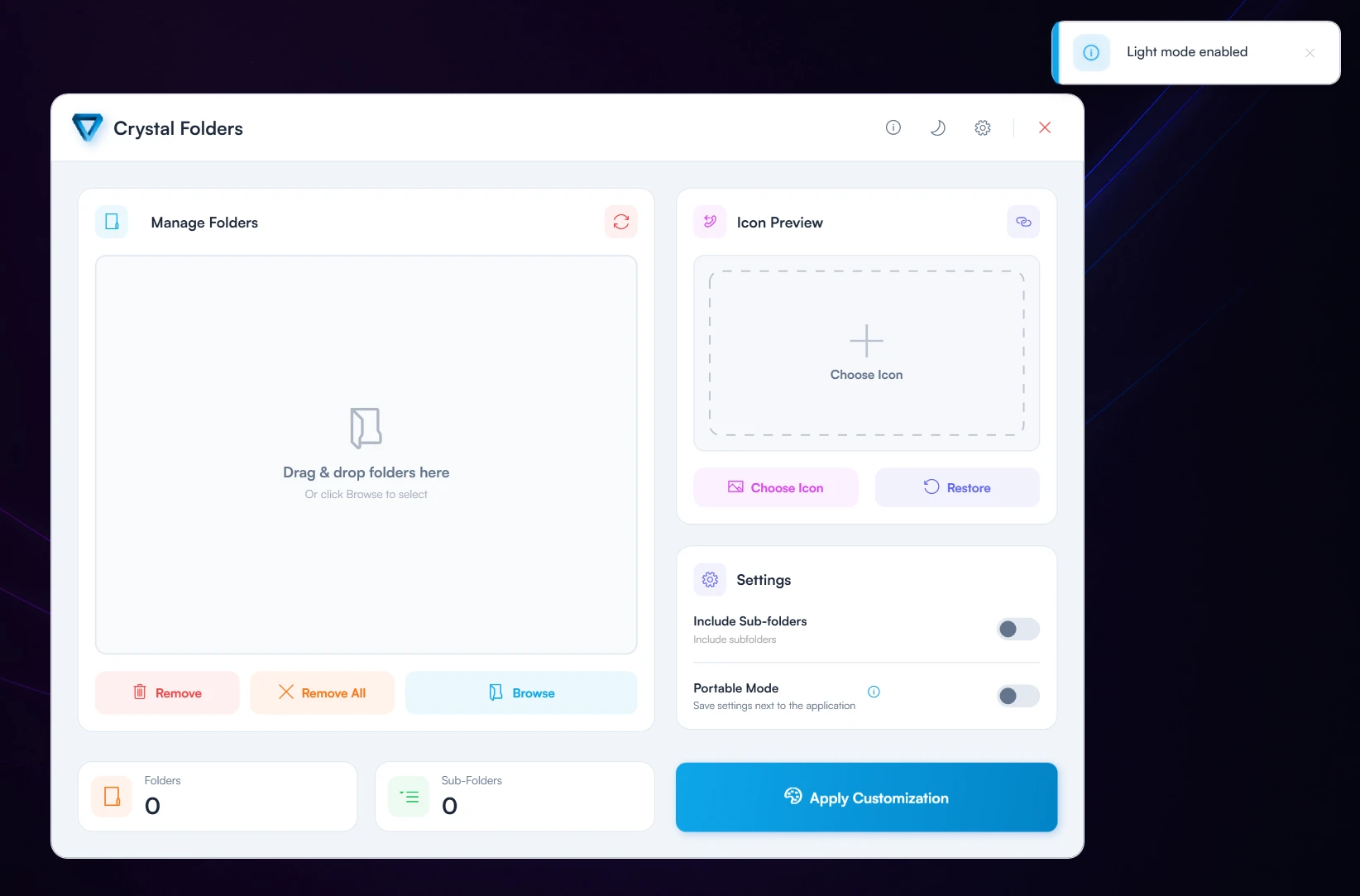 Crystal-Folders-V3.0 界面截图