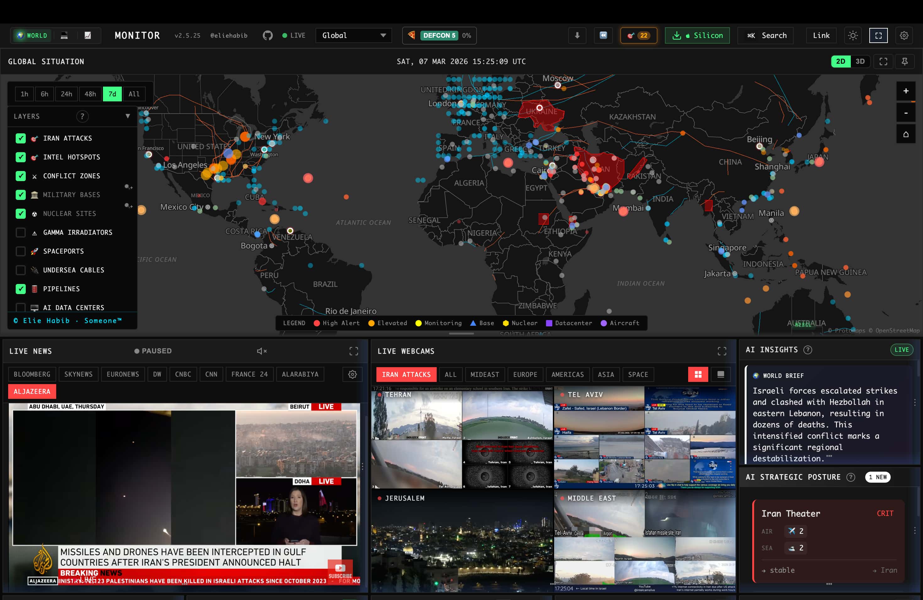 worldmonitor 界面截图