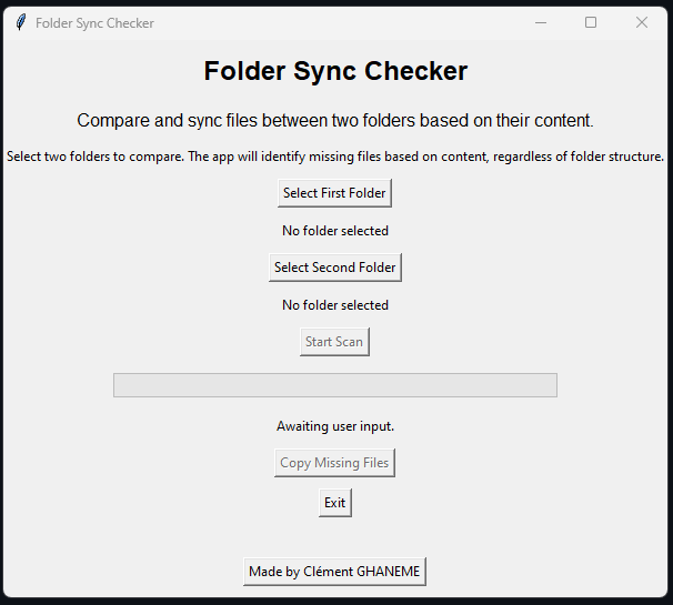 FolderSyncChecker 主界面