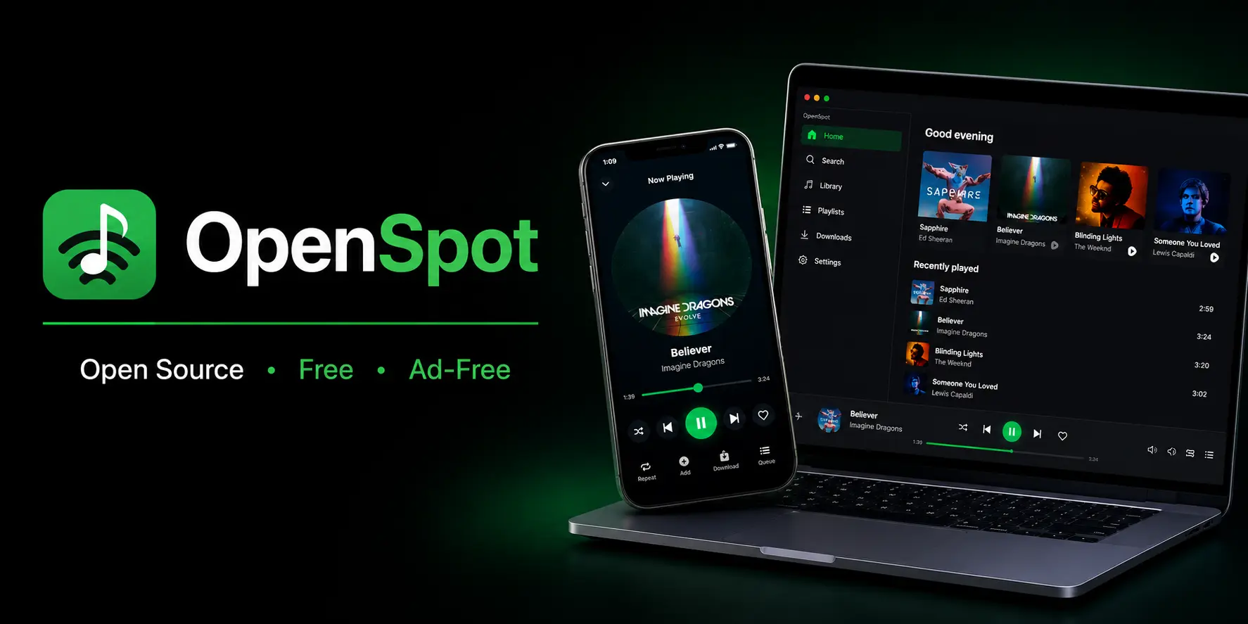 openspot-music-app 界面截图