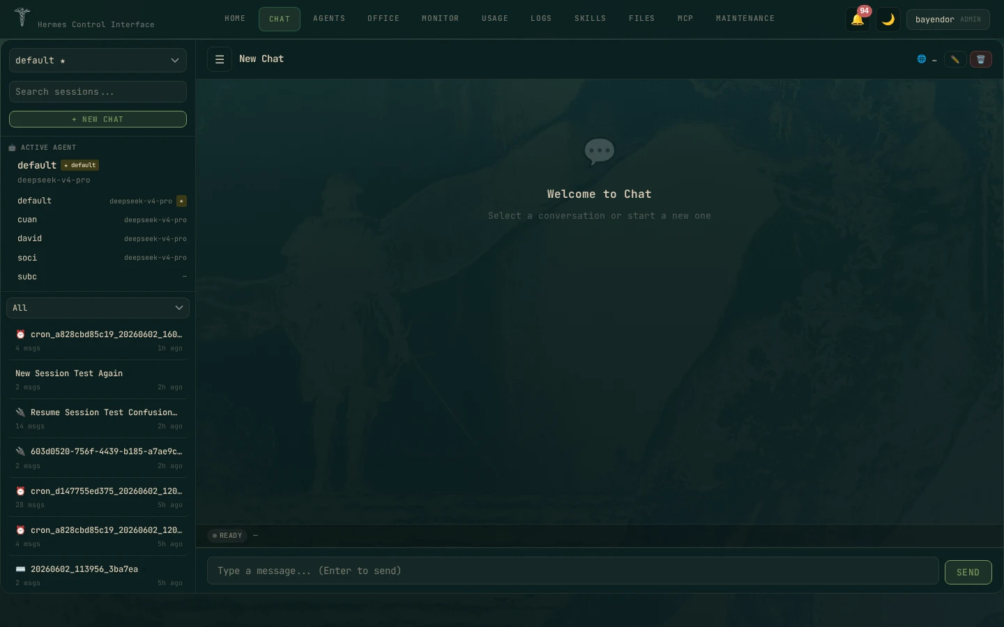 hermes-control-interface 界面截图