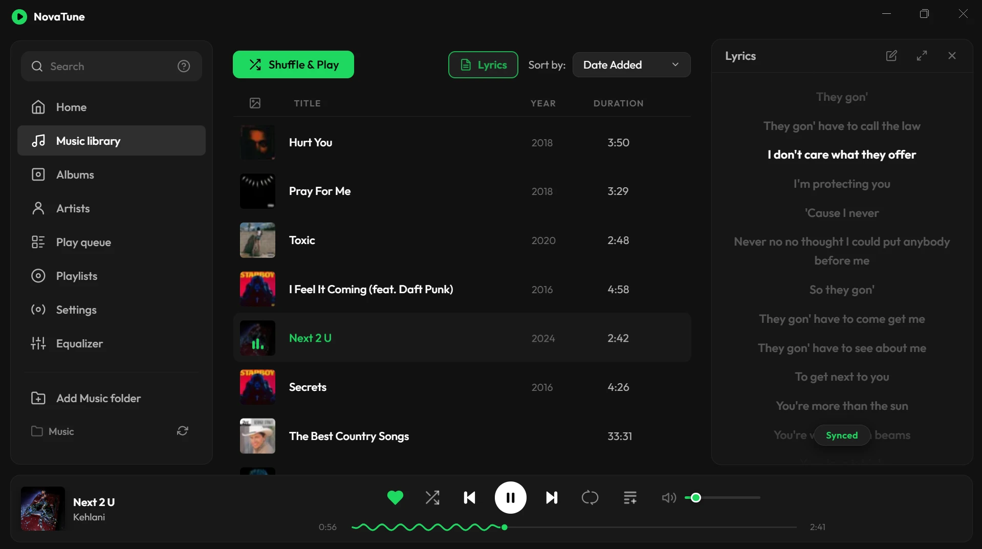 WINDOWS-MUSIC-PLAYER 界面截图
