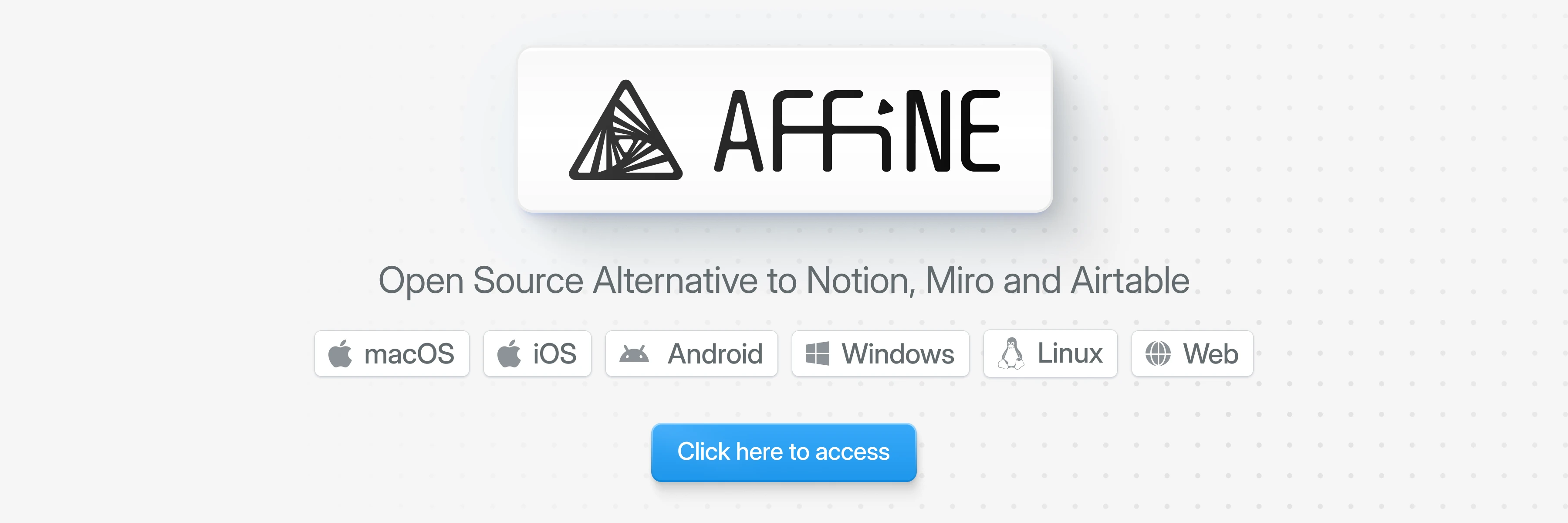 AFFiNE 界面截图