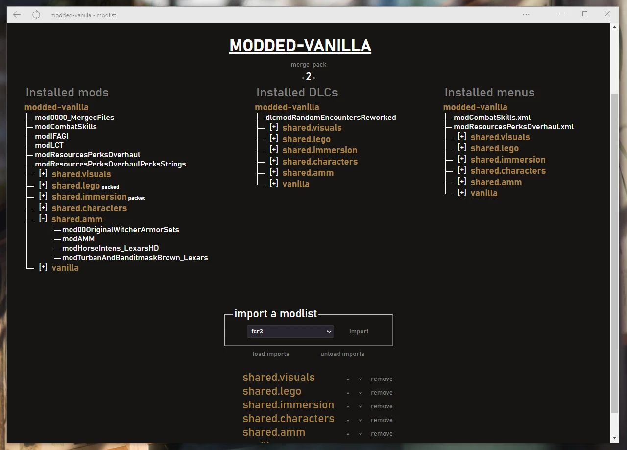 tw3-modlist-manager 界面截图