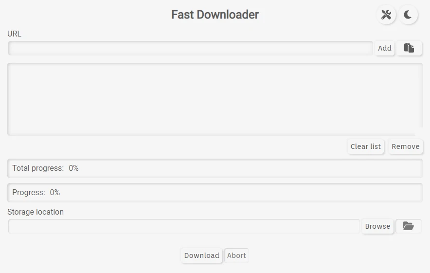 FastDownloader 主界面