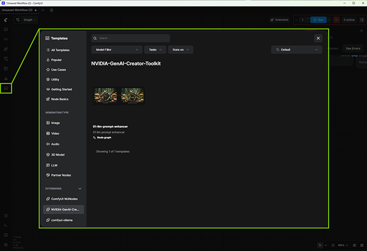 NVIDIA-GenAI-Creator-Toolkit 界面截图
