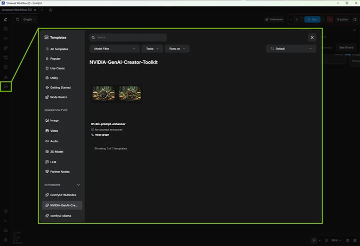 NVIDIA-GenAI-Creator-Toolkit 界面截图