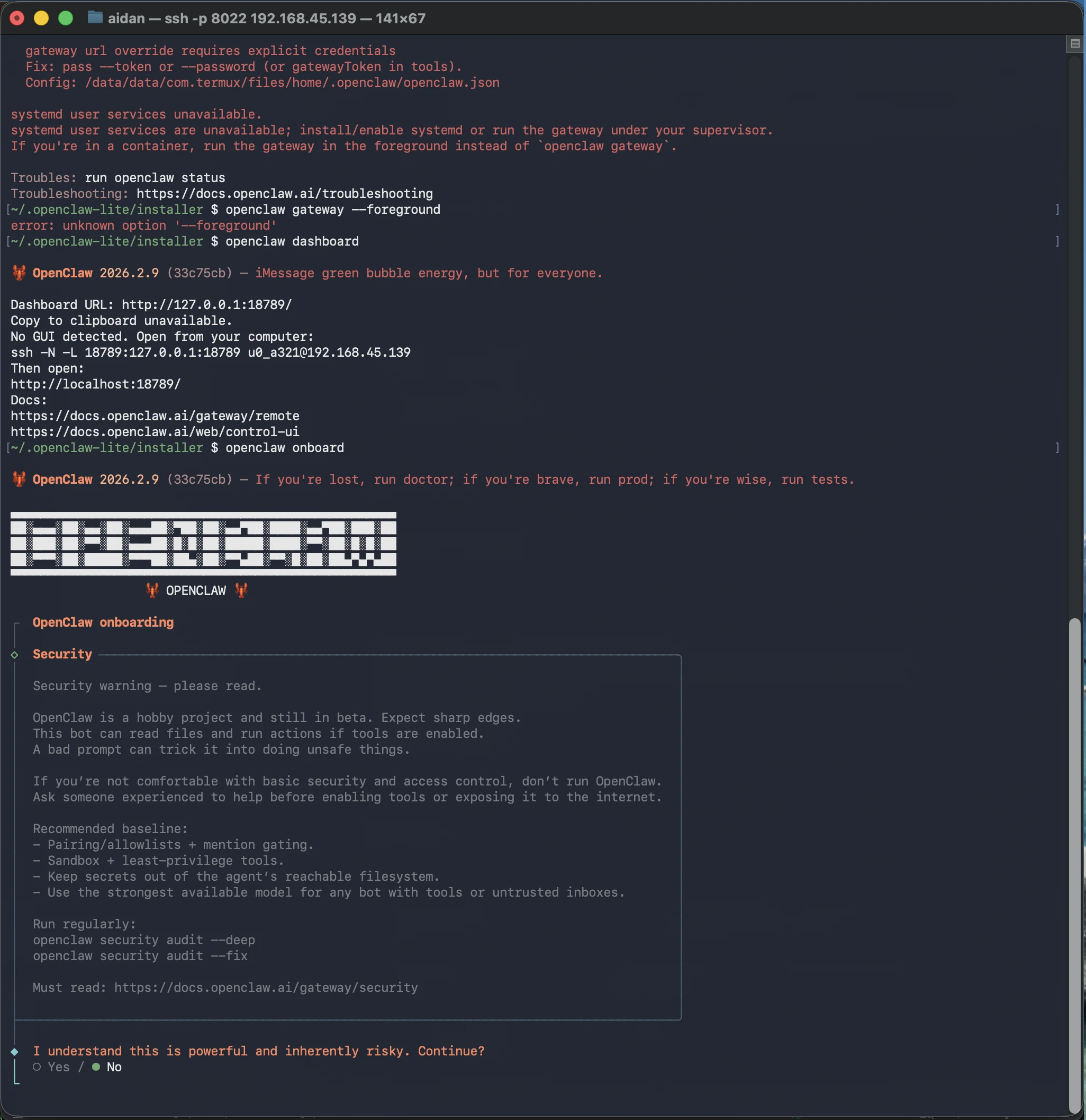 openclaw-android 主界面