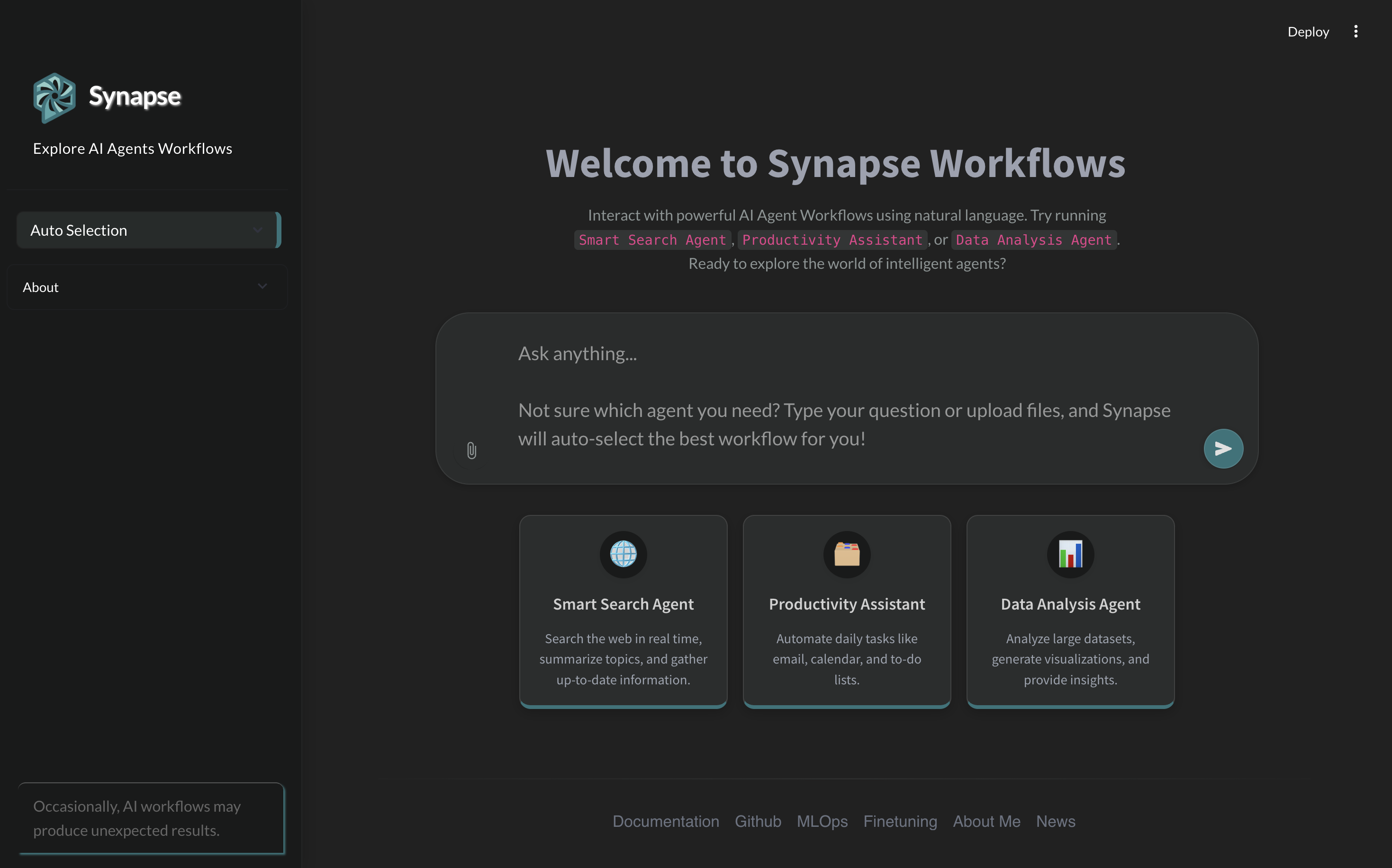 AI_Agent_Chatbot_Synapse 主界面
