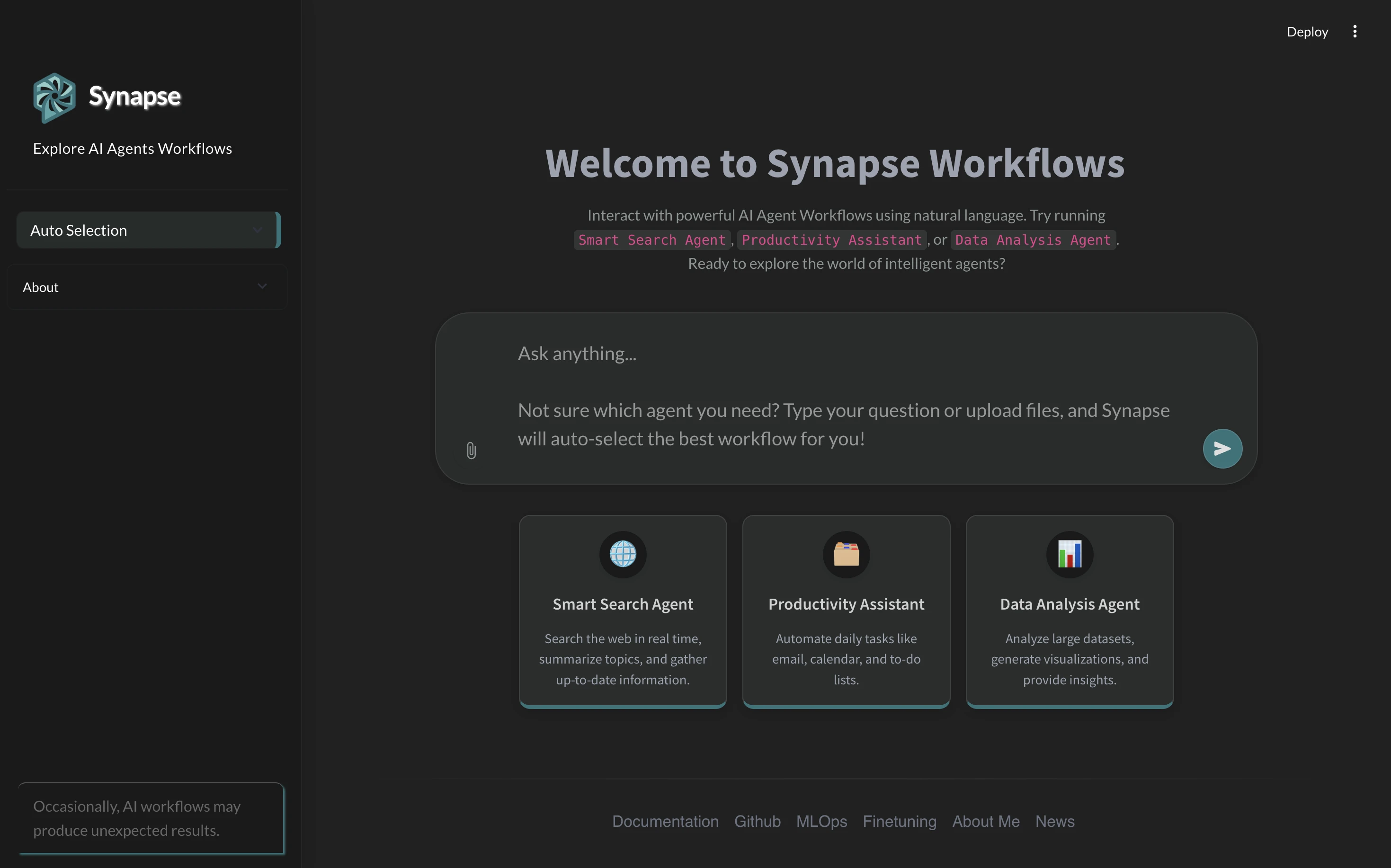 AI_Agent_Chatbot_Synapse 主界面