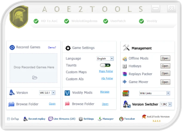 AoE2Tools 界面截图