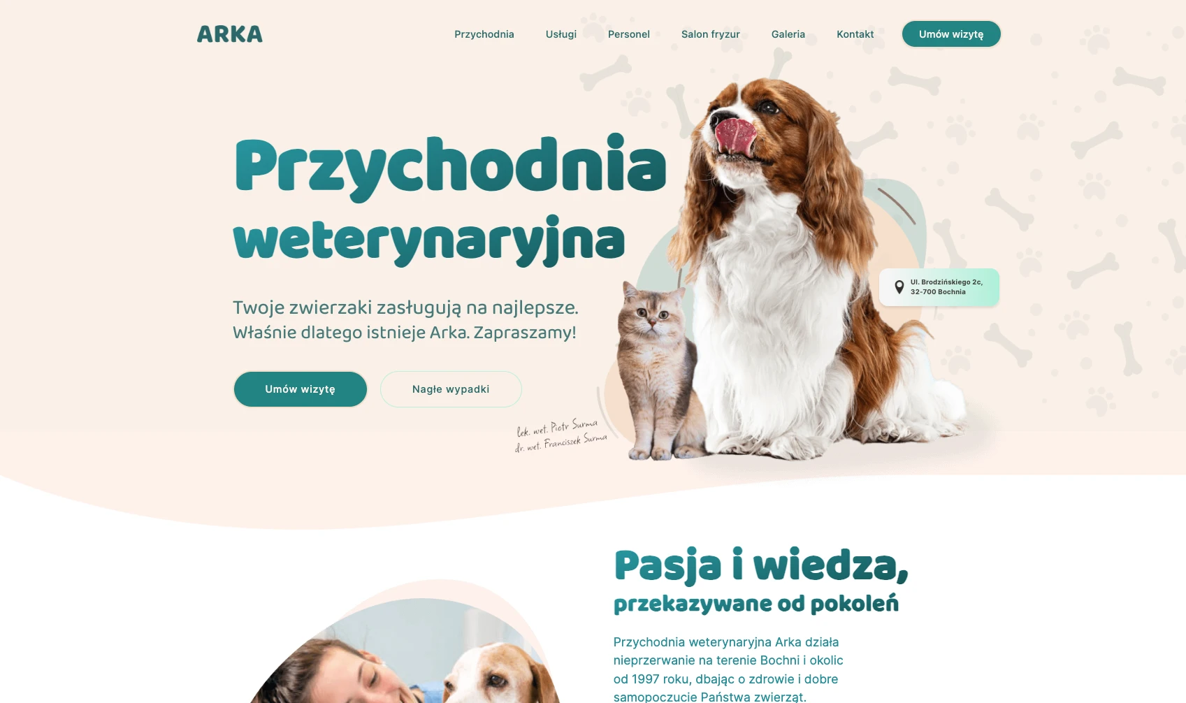 ARKA-Veterinary-Clinic-Page-and-Appointment-Booking-System 界面截图