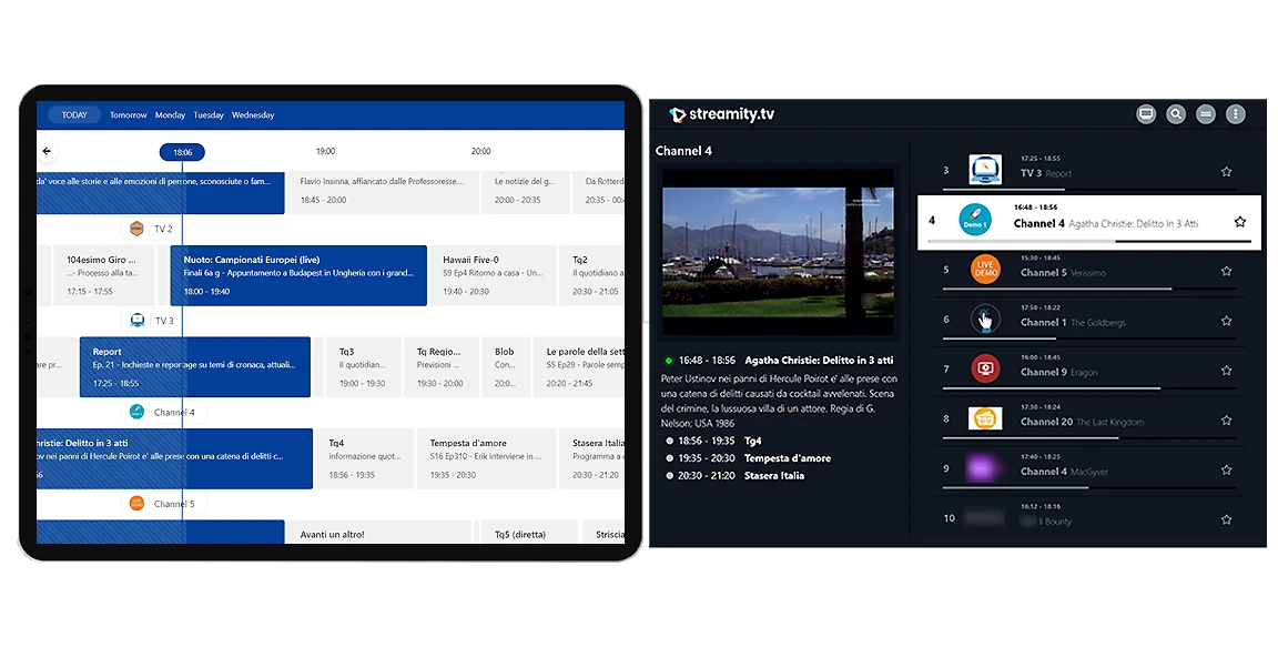 Streamity-Xtream-IPTV-Web-player 界面截图