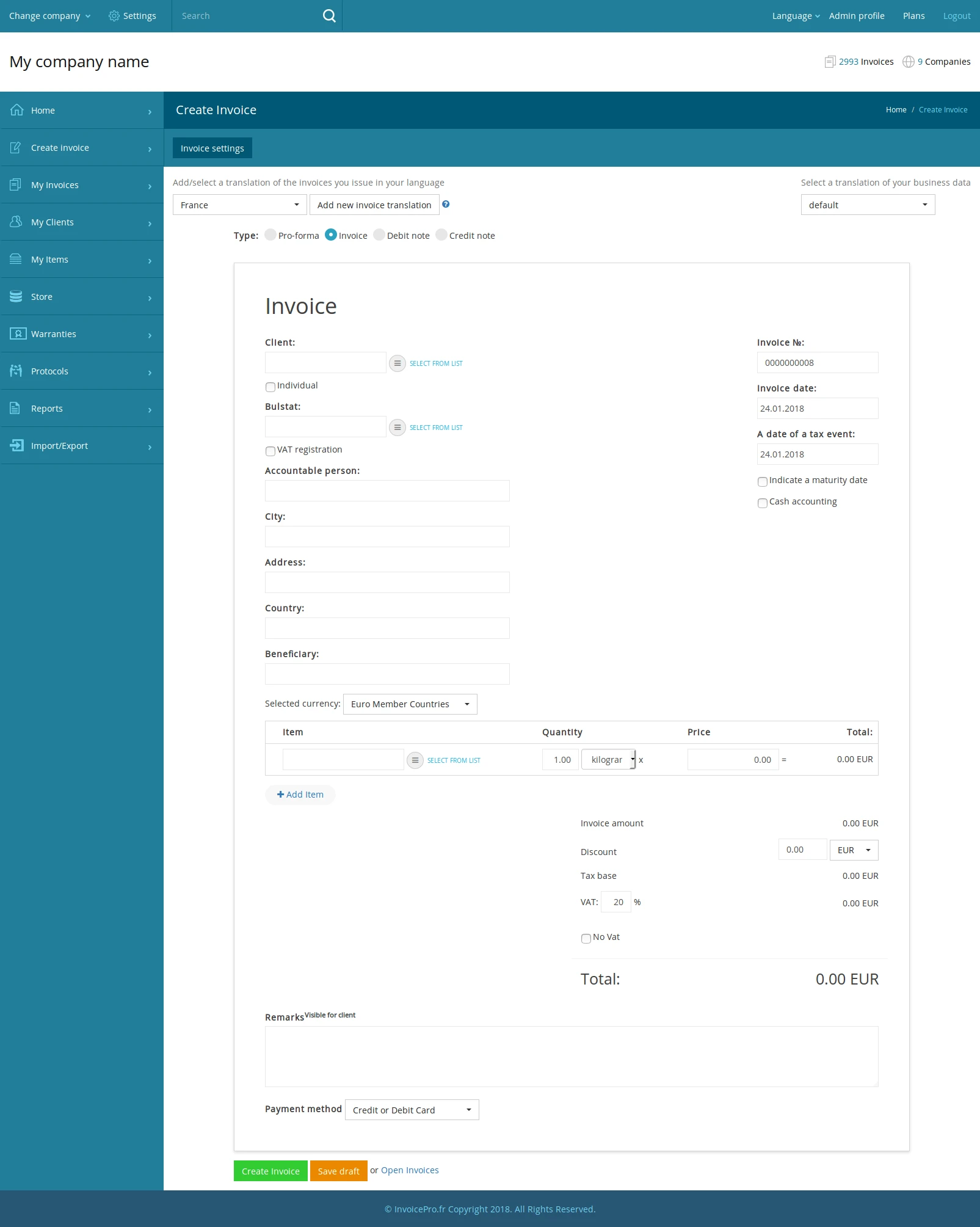 Electronic-Invoicing-And-Warehouse-Management-System 界面截图