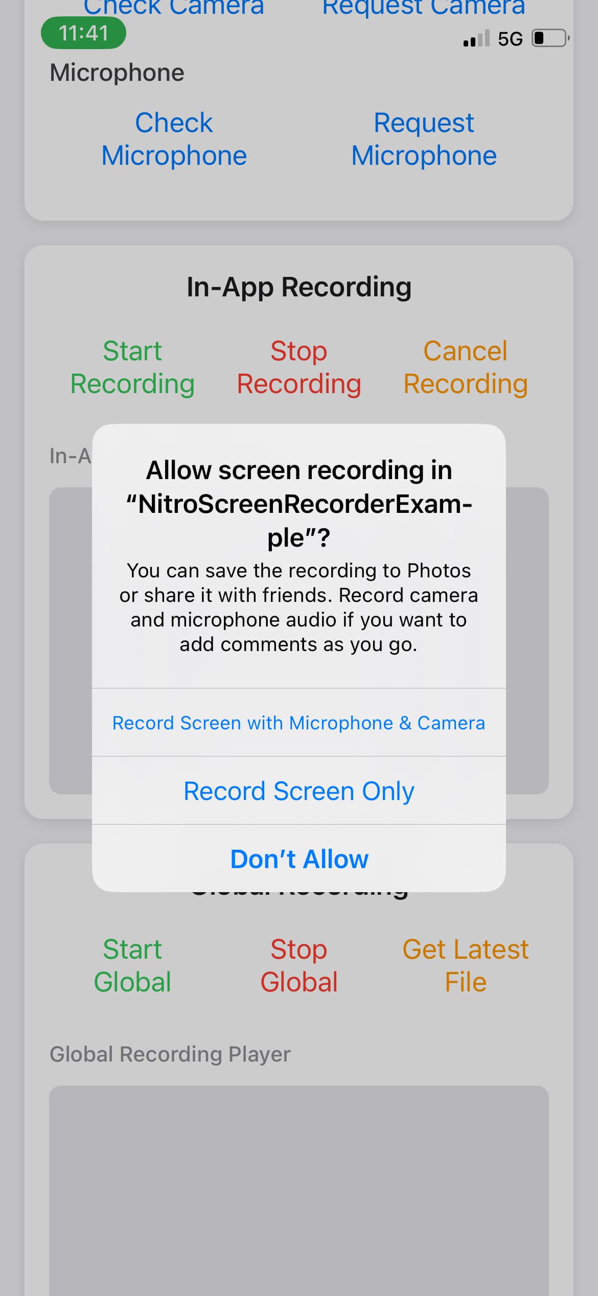 react-native-nitro-screen-recorder 界面截图
