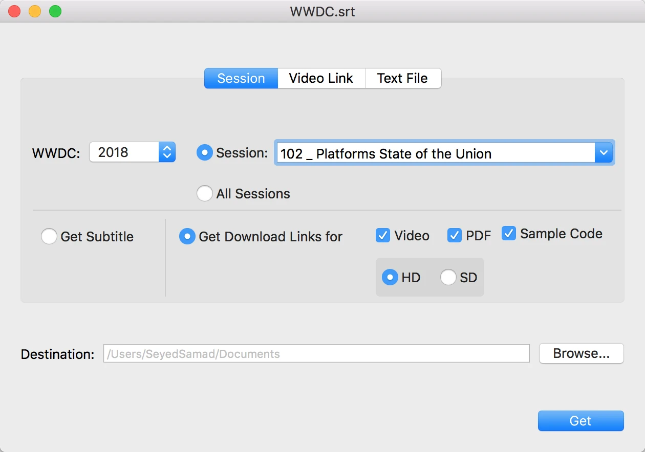 WWDCsrt 界面截图