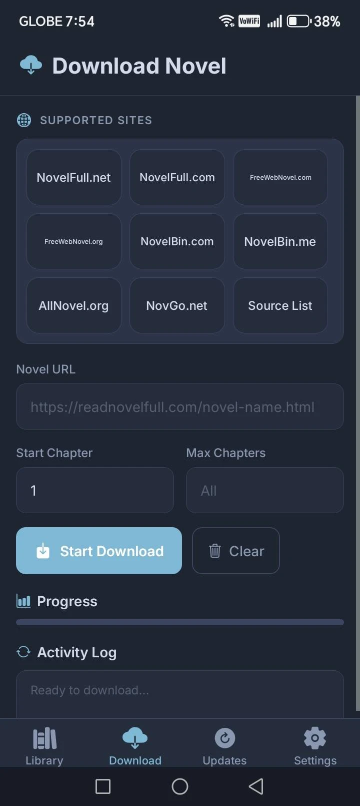 NovelDR 界面截图