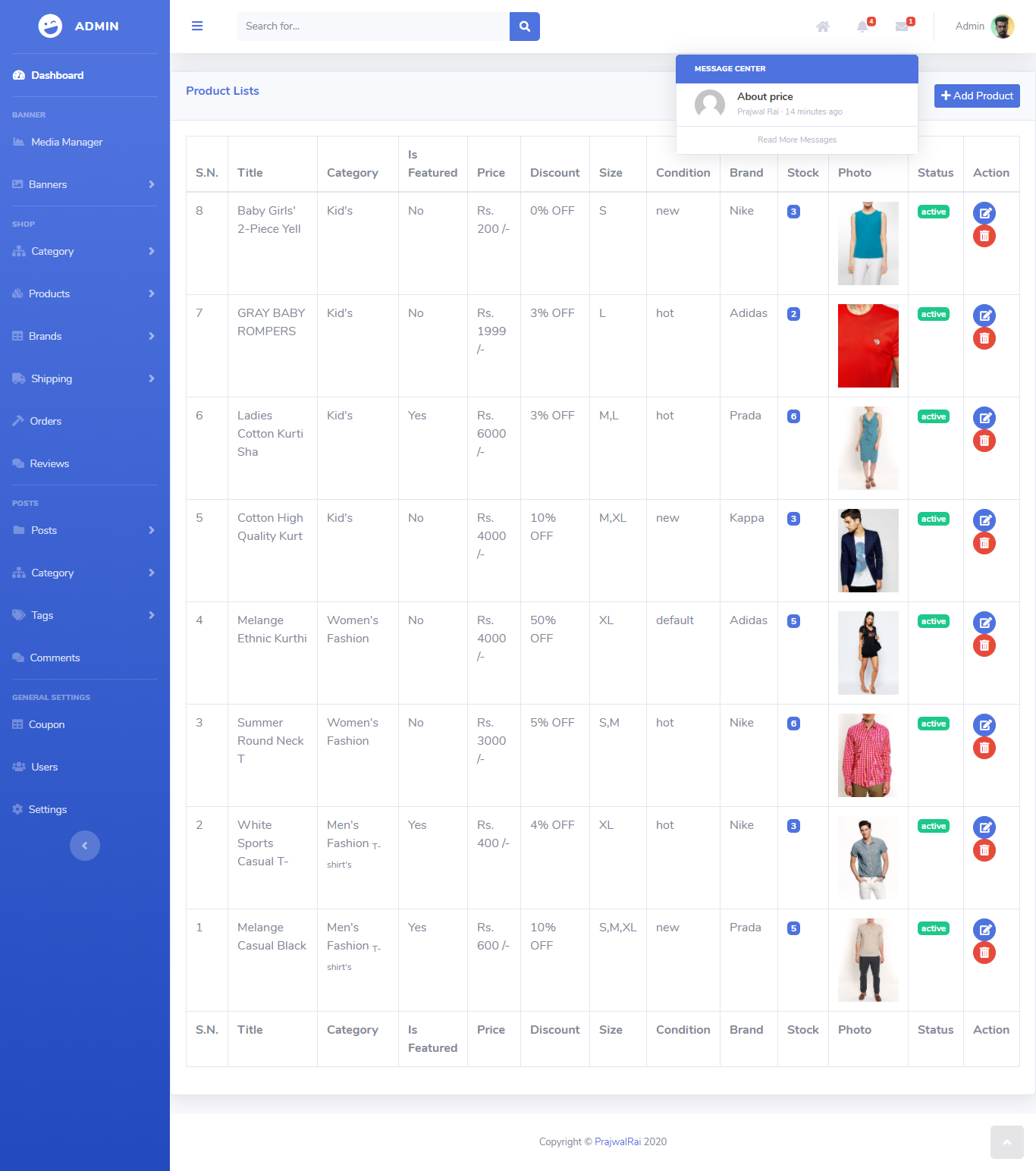 Complete-Ecommerce-in-laravel-10 界面截图