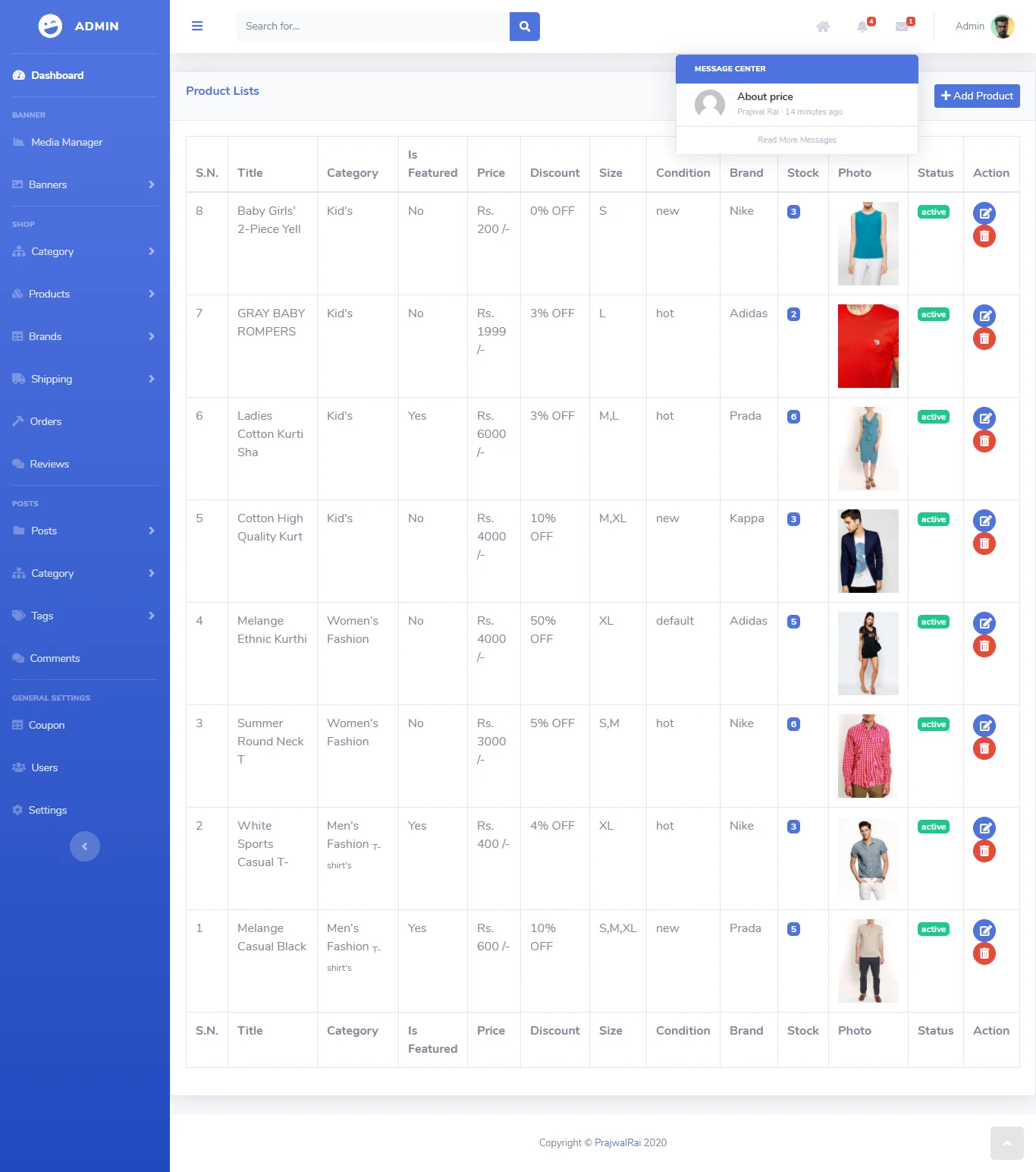 Complete-Ecommerce-in-laravel-10 界面截图