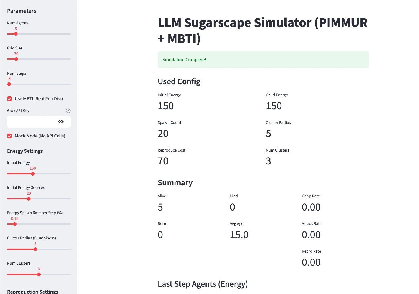 llm-SugarScape 主界面