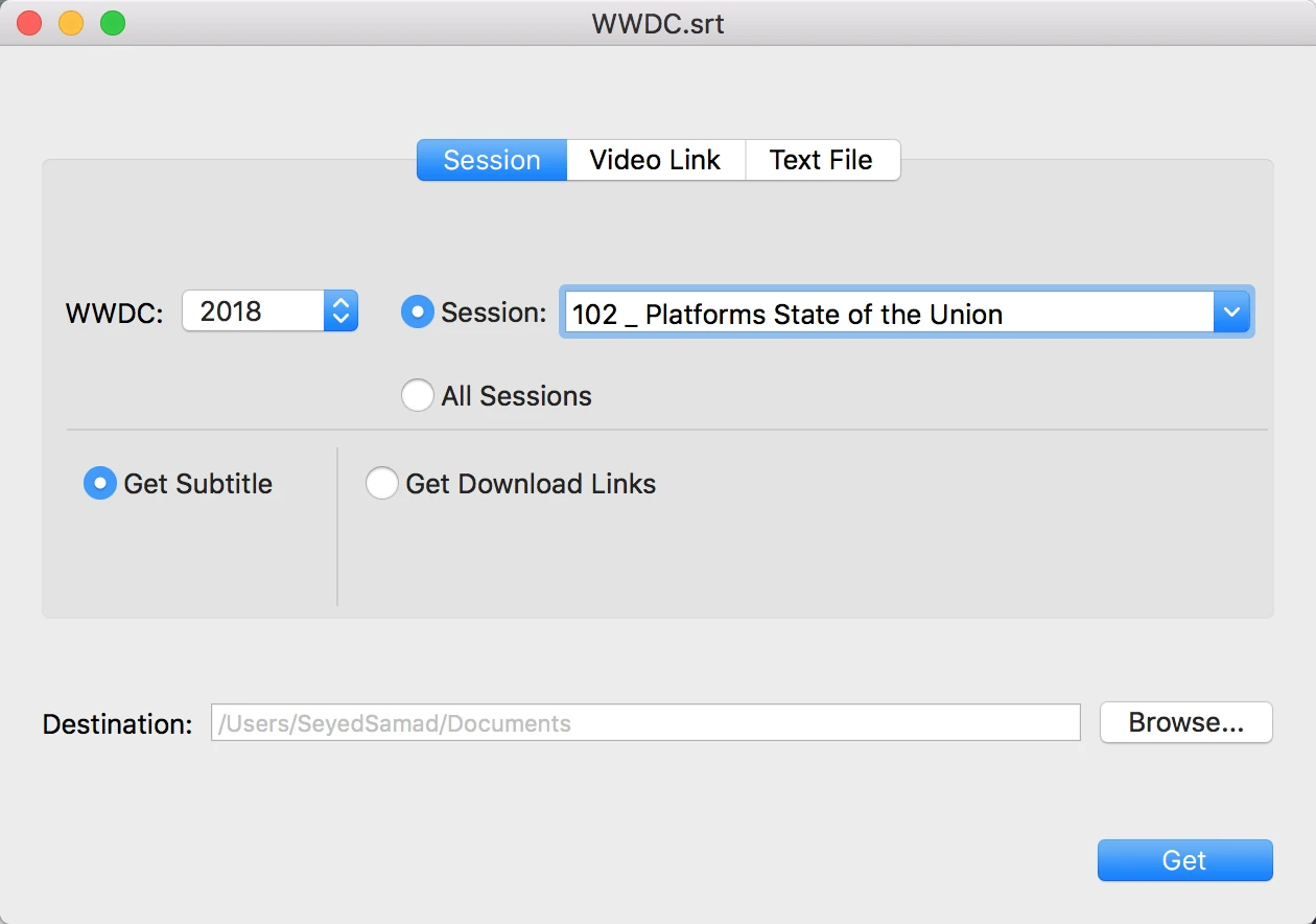 WWDCsrt 界面截图