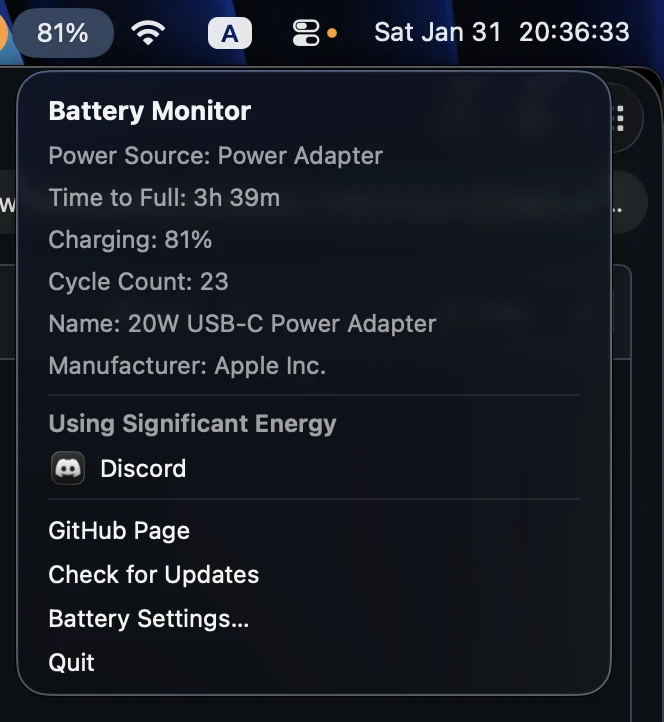 ChargeMonitor 界面截图