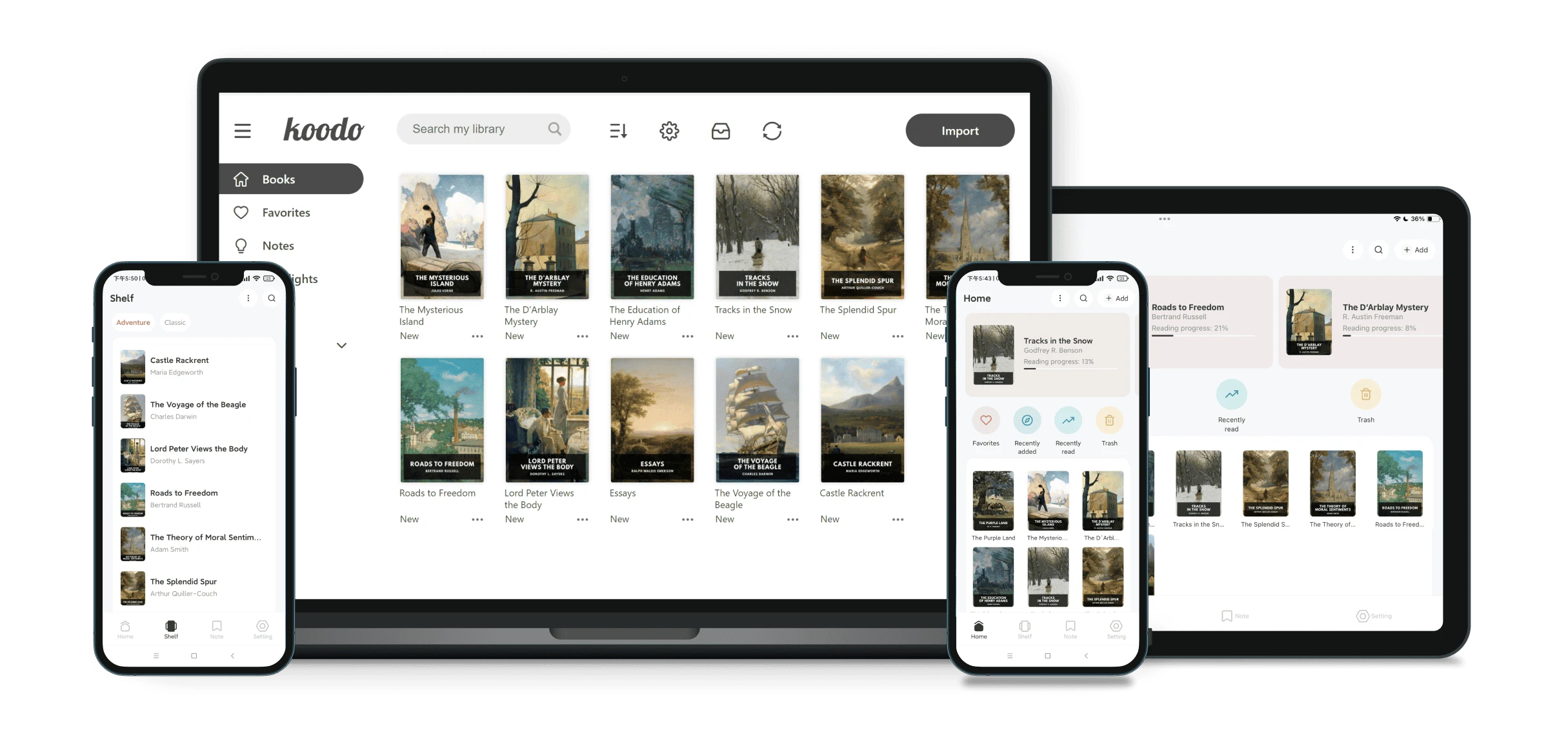 koodo-reader 界面截图