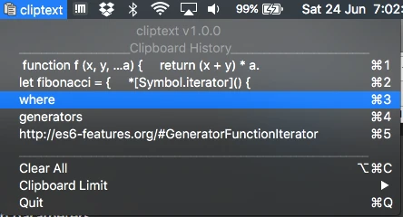 cliptext-clipboard-manager 主界面