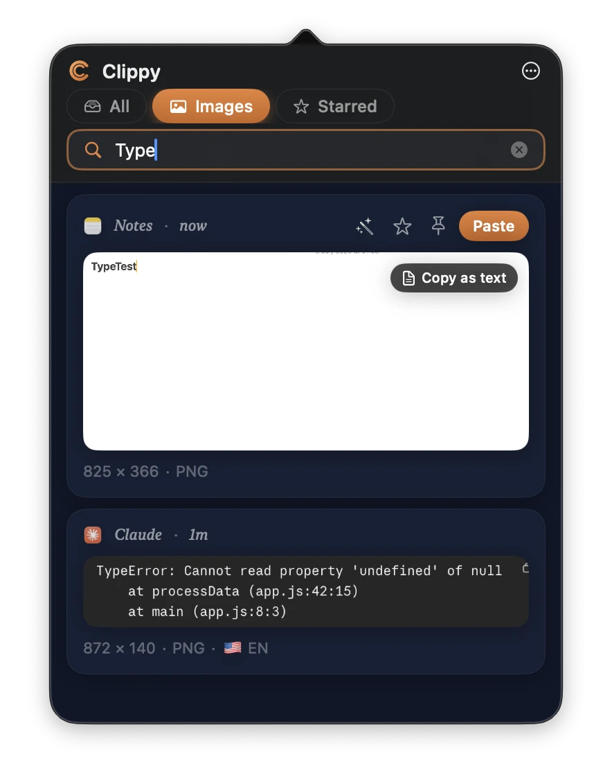 Clippy 界面截图