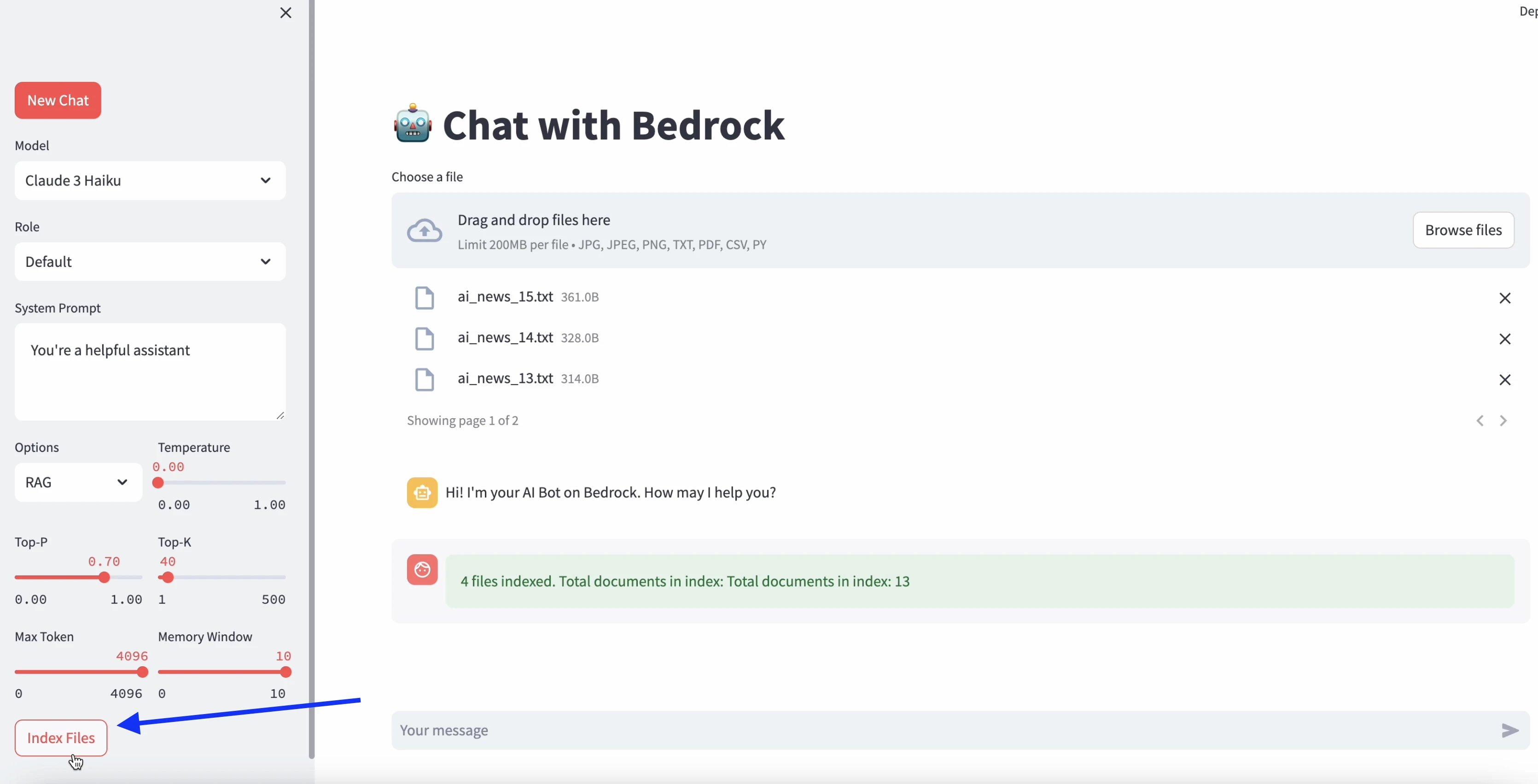 Bedrock-ChatBot-with-LangChain-and-Streamlit 主界面